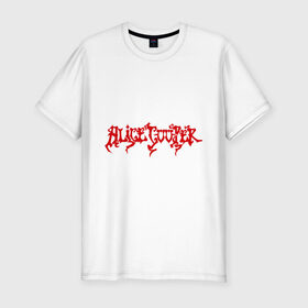 Мужская футболка премиум с принтом Alice Cooper (2) в Курске, 92% хлопок, 8% лайкра | приталенный силуэт, круглый вырез ворота, длина до линии бедра, короткий рукав | alice cooper | metal | rock | логотип | метал | музыка | музыкант | рок | рок музыка | элис купер
