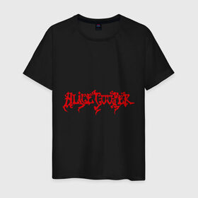 Мужская футболка хлопок с принтом Alice Cooper (2) в Курске, 100% хлопок | прямой крой, круглый вырез горловины, длина до линии бедер, слегка спущенное плечо. | alice cooper | metal | rock | логотип | метал | музыка | музыкант | рок | рок музыка | элис купер