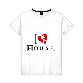 Женская футболка хлопок с принтом Доктор Хаус 9 в Курске, 100% хлопок | прямой крой, круглый вырез горловины, длина до линии бедер, слегка спущенное плечо | everybody lies | haus | house | все лгут | доктор | хауз | хаус | хью лори