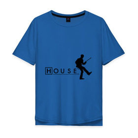 Мужская футболка хлопок Oversize с принтом Хаус (10) в Курске, 100% хлопок | свободный крой, круглый ворот, “спинка” длиннее передней части | everybody lies | haus | house | все лгут | доктор | хауз | хаус | хью лори
