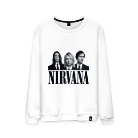 Мужской свитшот хлопок с принтом Nirvana (2) в Курске, 100% хлопок |  | cobain | nirvana | rock | smells like teen spirit | кобейн | нирвана | рок