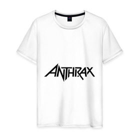 Мужская футболка хлопок с принтом Anthrax в Курске, 100% хлопок | прямой крой, круглый вырез горловины, длина до линии бедер, слегка спущенное плечо. | Тематика изображения на принте: anthrax | hard rock | metal | rock | логотип | метал | музыка | рок | рок группа | рок группы | хард рок