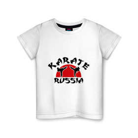 Детская футболка хлопок с принтом Карате в Курске, 100% хлопок | круглый вырез горловины, полуприлегающий силуэт, длина до линии бедер | каратэ