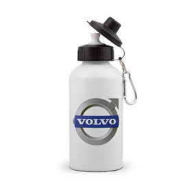 Бутылка спортивная с принтом Volvo в Курске, металл | емкость — 500 мл, в комплекте две пластиковые крышки и карабин для крепления | volvo | авто | бренд | вольво | логотип | машина