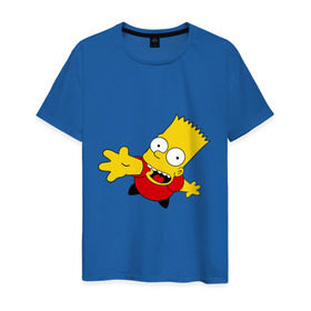 Мужская футболка хлопок с принтом Simpsons (8) в Курске, 100% хлопок | прямой крой, круглый вырез горловины, длина до линии бедер, слегка спущенное плечо. | гомер