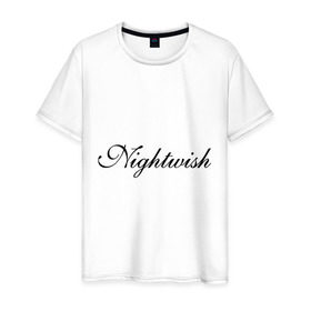 Мужская футболка хлопок с принтом Nightwish в Курске, 100% хлопок | прямой крой, круглый вырез горловины, длина до линии бедер, слегка спущенное плечо. | Тематика изображения на принте: 