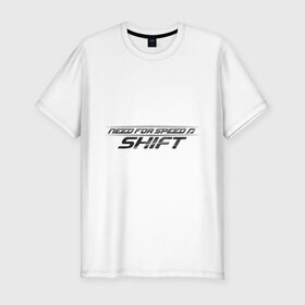 Мужская футболка премиум с принтом Need for speed: SHIFT в Курске, 92% хлопок, 8% лайкра | приталенный силуэт, круглый вырез ворота, длина до линии бедра, короткий рукав | Тематика изображения на принте: need for speed | nfs | shift | гонки | нфс