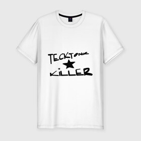 Мужская футболка премиум с принтом Tecktonik killer 1 в Курске, 92% хлопок, 8% лайкра | приталенный силуэт, круглый вырез ворота, длина до линии бедра, короткий рукав | club | killer | tecktonik | клуб | клубные | тектоник