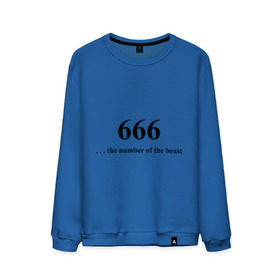 Мужской свитшот хлопок с принтом 666 в Курске, 100% хлопок |  | 666 | панк | рок | сатана | три шестерки