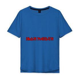 Мужская футболка хлопок Oversize с принтом Iron Maiden в Курске, 100% хлопок | свободный крой, круглый ворот, “спинка” длиннее передней части | iron maiden | айрон майден | панк | рок | символика iron maiden
