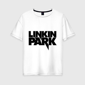 Женская футболка хлопок Oversize с принтом Linkin Park (3) в Курске, 100% хлопок | свободный крой, круглый ворот, спущенный рукав, длина до линии бедер
 | heavy metal | linkin | metal | park | rock | trash metal | квартет | линкин парк | метал | рок | рок группа | рок группы | трэш метал | хеви метал