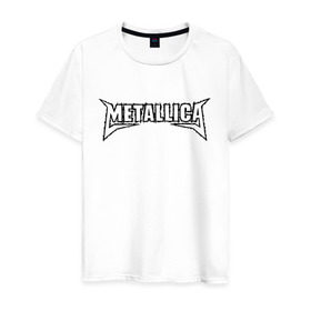 Мужская футболка хлопок с принтом Metallica (2) в Курске, 100% хлопок | прямой крой, круглый вырез горловины, длина до линии бедер, слегка спущенное плечо. | металлика