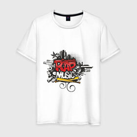 Мужская футболка хлопок с принтом gangsta rap music в Курске, 100% хлопок | прямой крой, круглый вырез горловины, длина до линии бедер, слегка спущенное плечо. | gangsta | gansta | hip | hip hop | hop | music | rap | графити | граффити | рэп | рэпчина | хип | хип хоп | хипхоп | хоп