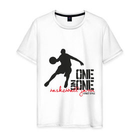 Мужская футболка хлопок с принтом basketball7 в Курске, 100% хлопок | прямой крой, круглый вырез горловины, длина до линии бедер, слегка спущенное плечо. | баскетболист