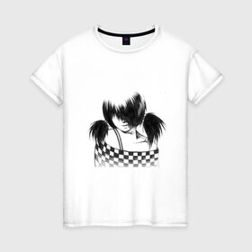 Женская футболка хлопок с принтом Ска в Курске, 100% хлопок | прямой крой, круглый вырез горловины, длина до линии бедер, слегка спущенное плечо | девушка emo | субкультуры | эмо