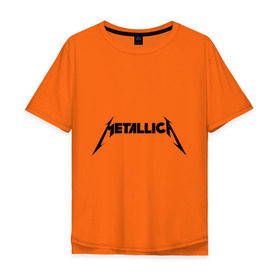 Мужская футболка хлопок Oversize с принтом Metallica (3) в Курске, 100% хлопок | свободный крой, круглый ворот, “спинка” длиннее передней части | hard | heavy | heavy metal | metalica | metall | metallica | rock | trash metal | металика | металл | рок | трэш метал | хеви метал