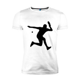 Мужская футболка премиум с принтом Table tennis training в Курске, 92% хлопок, 8% лайкра | приталенный силуэт, круглый вырез ворота, длина до линии бедра, короткий рукав | tennis