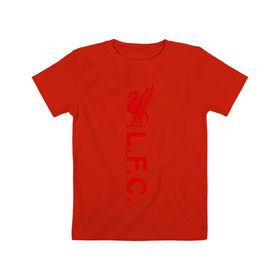 Детская футболка хлопок с принтом Liverpool в Курске, 100% хлопок | круглый вырез горловины, полуприлегающий силуэт, длина до линии бедер | ливерпуль