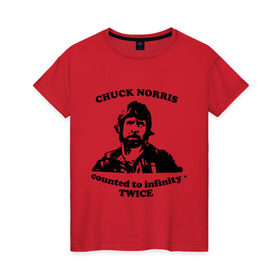 Женская футболка хлопок с принтом Чак Норрис (2) в Курске, 100% хлопок | прямой крой, круглый вырез горловины, длина до линии бедер, слегка спущенное плечо | chuck norris | чак норрис