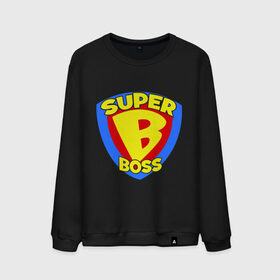Мужской свитшот хлопок с принтом Супер-босс в Курске, 100% хлопок |  | super boss | босс | главный | начальник | руководитель | супер босс