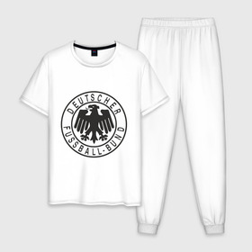 Мужская пижама хлопок с принтом Германия в Курске, 100% хлопок | брюки и футболка прямого кроя, без карманов, на брюках мягкая резинка на поясе и по низу штанин
 | германский футбольный клуб | дойч футбол | фк