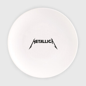 Тарелка с принтом Metallica в Курске, фарфор | диаметр - 210 мм
диаметр для нанесения принта - 120 мм | металлика
