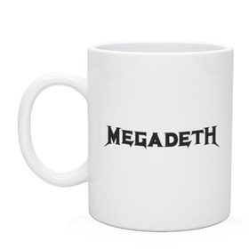 Кружка с принтом Megadeth в Курске, керамика | объем — 330 мл, диаметр — 80 мм. Принт наносится на бока кружки, можно сделать два разных изображения | Тематика изображения на принте: 