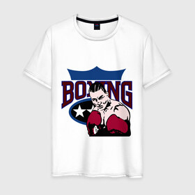 Мужская футболка хлопок с принтом бокс (11) в Курске, 100% хлопок | прямой крой, круглый вырез горловины, длина до линии бедер, слегка спущенное плечо. | емельяненко | кикбоксинг