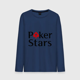 Мужской лонгслив хлопок с принтом Poker Stars в Курске, 100% хлопок |  | pokerstars
