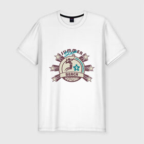 Мужская футболка премиум с принтом Пляжный волейбол в Курске, 92% хлопок, 8% лайкра | приталенный силуэт, круглый вырез ворота, длина до линии бедра, короткий рукав | волейбол