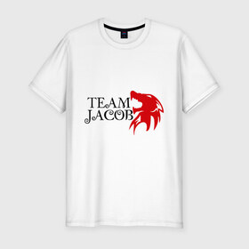 Мужская футболка премиум с принтом Jacob team (2) в Курске, 92% хлопок, 8% лайкра | приталенный силуэт, круглый вырез ворота, длина до линии бедра, короткий рукав | 