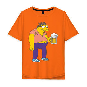 Мужская футболка хлопок Oversize с принтом Barney Gumble в Курске, 100% хлопок | свободный крой, круглый ворот, “спинка” длиннее передней части | simpsons | барни | симпсоны | симсоны
