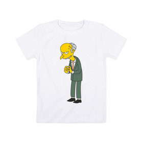 Детская футболка хлопок с принтом Charles Montgomery Burns в Курске, 100% хлопок | круглый вырез горловины, полуприлегающий силуэт, длина до линии бедер | simpsons | симпсоны | симсоны