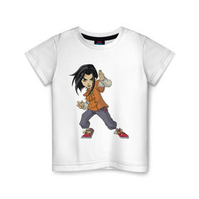 Детская футболка хлопок с принтом Джеки Чан (6) в Курске, 100% хлопок | круглый вырез горловины, полуприлегающий силуэт, длина до линии бедер | 