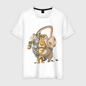Мужская футболка хлопок с принтом Мадагаскар (2) в Курске, 100% хлопок | прямой крой, круглый вырез горловины, длина до линии бедер, слегка спущенное плечо. | 