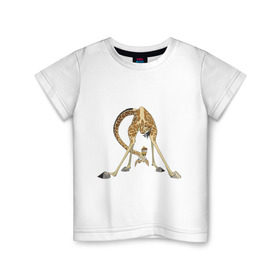 Детская футболка хлопок с принтом Мадагаскар (3) в Курске, 100% хлопок | круглый вырез горловины, полуприлегающий силуэт, длина до линии бедер | Тематика изображения на принте: madagascar | жираф | мадагаскар