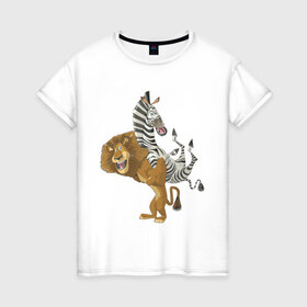 Женская футболка хлопок с принтом Мадагаскар (7) в Курске, 100% хлопок | прямой крой, круглый вырез горловины, длина до линии бедер, слегка спущенное плечо | Тематика изображения на принте: madagascar | мадагаскар
