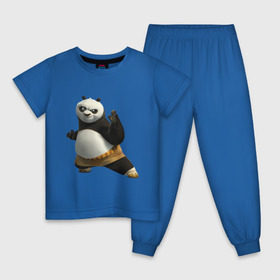 Детская пижама хлопок с принтом Кунг фу Панда (2) в Курске, 100% хлопок |  брюки и футболка прямого кроя, без карманов, на брюках мягкая резинка на поясе и по низу штанин
 | панда