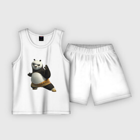 Детская пижама с шортами хлопок с принтом Кунг фу Панда (2) в Курске,  |  | Тематика изображения на принте: панда