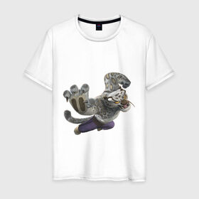 Мужская футболка хлопок с принтом Кунг фу Панда (4) в Курске, 100% хлопок | прямой крой, круглый вырез горловины, длина до линии бедер, слегка спущенное плечо. | kung fu panda | panda | кунг фу | кунг фу панда