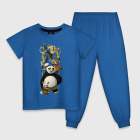 Детская пижама хлопок с принтом Кунг фу Панда (10) в Курске, 100% хлопок |  брюки и футболка прямого кроя, без карманов, на брюках мягкая резинка на поясе и по низу штанин
 | Тематика изображения на принте: kung fu panda | panda | кунг фу | кунг фу панда