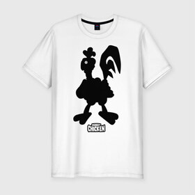 Мужская футболка премиум с принтом Робоцып в Курске, 92% хлопок, 8% лайкра | приталенный силуэт, круглый вырез ворота, длина до линии бедра, короткий рукав | robot chicken | robot chiken | робоцып