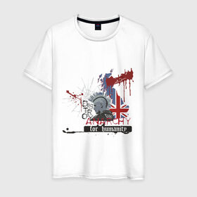 Мужская футболка хлопок с принтом Анархия(2) в Курске, 100% хлопок | прямой крой, круглый вырез горловины, длина до линии бедер, слегка спущенное плечо. | анархия | политические