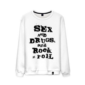 Мужской свитшот хлопок с принтом Sex and drugs and rock n roll (2) в Курске, 100% хлопок |  | drugs | rock | rocknroll | рок | рок н ролл | рокролл