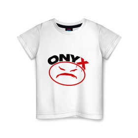 Детская футболка хлопок с принтом Onyx в Курске, 100% хлопок | круглый вырез горловины, полуприлегающий силуэт, длина до линии бедер | Тематика изображения на принте: gangsta | hip hop | hop | оникс | хоп