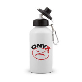 Бутылка спортивная с принтом Onyx в Курске, металл | емкость — 500 мл, в комплекте две пластиковые крышки и карабин для крепления | gangsta | hip hop | hop | оникс | хоп