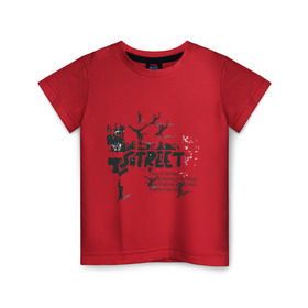 Детская футболка хлопок с принтом Street Dancing в Курске, 100% хлопок | круглый вырез горловины, полуприлегающий силуэт, длина до линии бедер | break | dance | брейк | данс | движения | танцевать | танцы | улица | уличные
