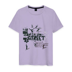 Мужская футболка хлопок с принтом Street Dancing в Курске, 100% хлопок | прямой крой, круглый вырез горловины, длина до линии бедер, слегка спущенное плечо. | break | dance | брейк | данс | движения | танцевать | танцы | улица | уличные
