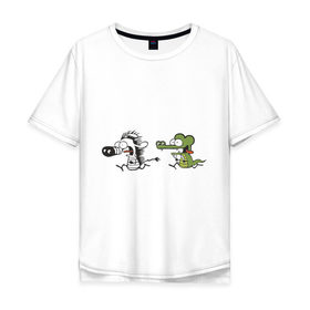Мужская футболка хлопок Oversize с принтом Зебда-зебда-няма в Курске, 100% хлопок | свободный крой, круглый ворот, “спинка” длиннее передней части | зебда | зебра