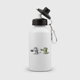 Бутылка спортивная с принтом Зебда-зебда-няма в Курске, металл | емкость — 500 мл, в комплекте две пластиковые крышки и карабин для крепления | зебда | зебра